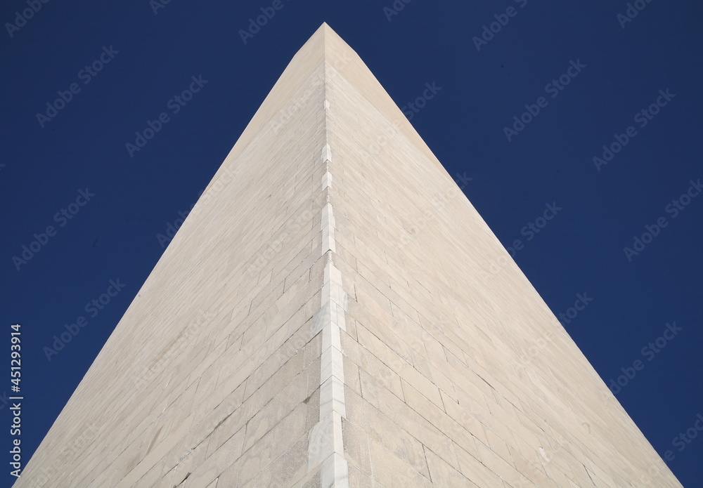 Worm's eye view of the Washington Monument Worm's eye view of the Washington Monument
