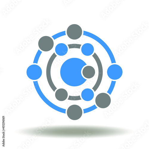 Antioxidant atom molecule structure vector illustration. Antioxidants symbol.