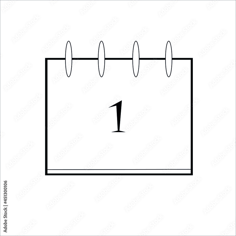 Vector with schedule icon with the month days. Vector with schedule icon with the month days.