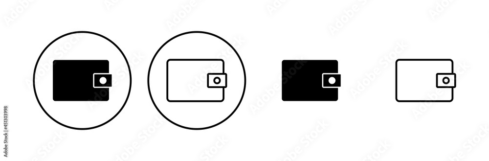 Wallet icon set. wallet vector icon