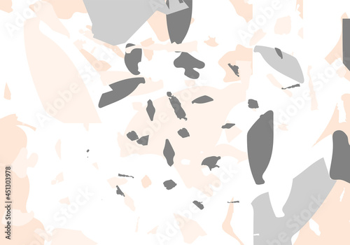 Terrazzo modern abstract template. Pink and grey