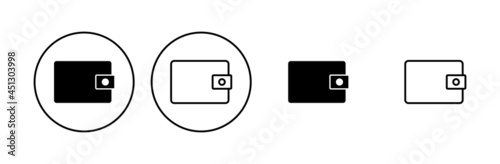 Wallet icon set. wallet vector icon