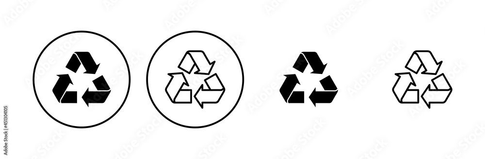Recycle icon set. Recycling vector icon. Recycle icon set. Recycling vector icon.