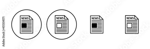Newspaper icon set. news paper vector sign