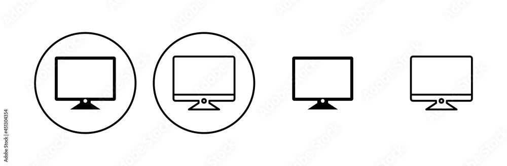 Computer icon set. computer monitor icon vector. Computer icon set. computer monitor icon vector.