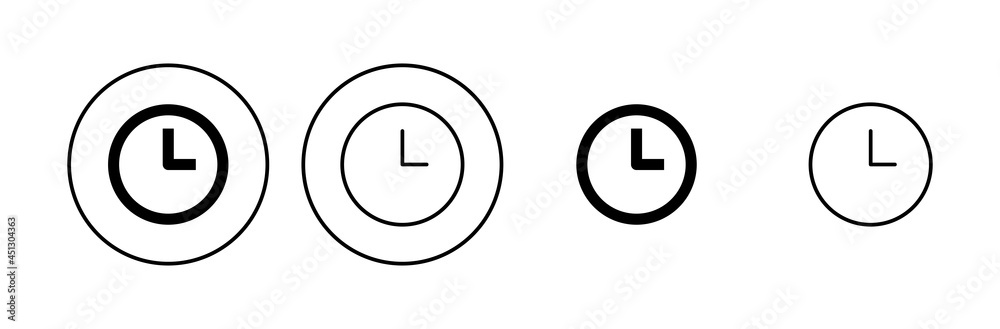 Clock icon set. Time icon vector. watch icon symbol Clock icon set. Time icon vector. watch icon symbol