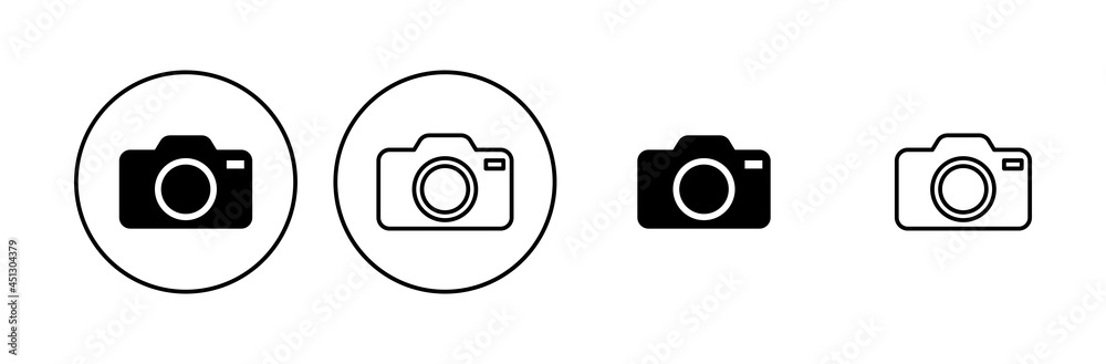 Camera icon set. photo camera icon. camera photography icon.