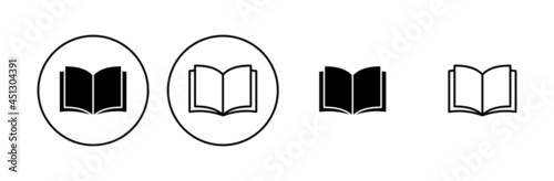Book icon set. open book icon vector. ebook icon