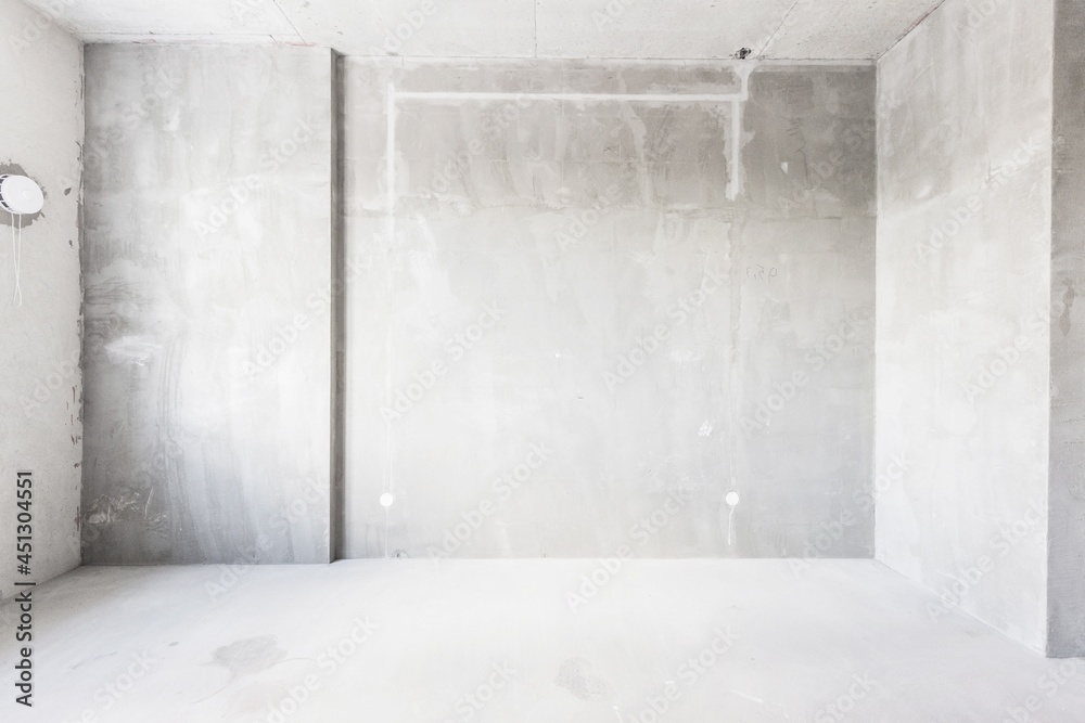 Obraz premium interior of the apartment without decoration in gray colors