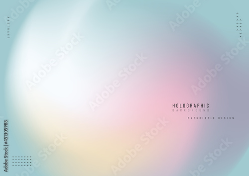 Holographic poster background futuristic modern style with pastel gradient mesh