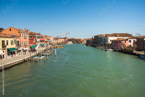 Architecture of buildings in Murano Island  Venice  Italy  2019