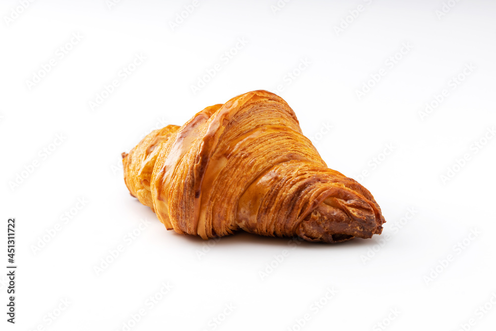 Plain Croissant isolated from white Plain Croissant isolated from white