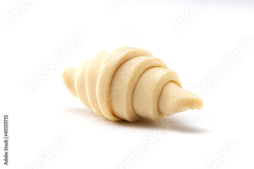 Frozen Croissant isolated on white