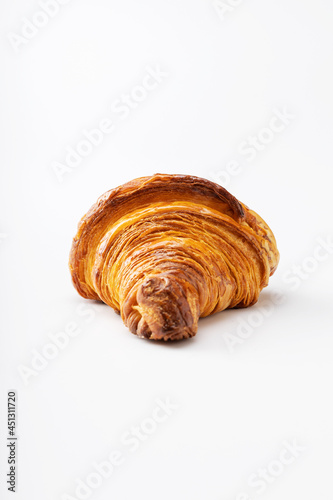 Plain Croissant isolated from white