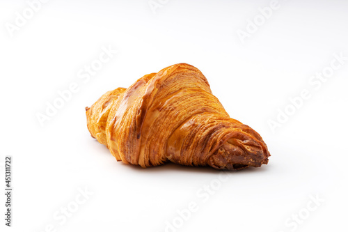 Plain Croissant isolated from white