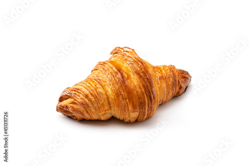 Plain Croissant isolated from white