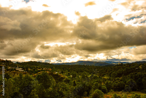 sunset in the mountains