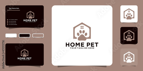 Pet house logo design inspiration and icons, business card symbols