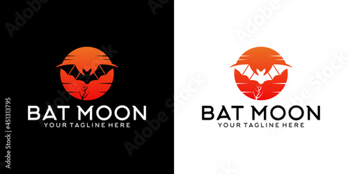 moon bat logo design inspiration