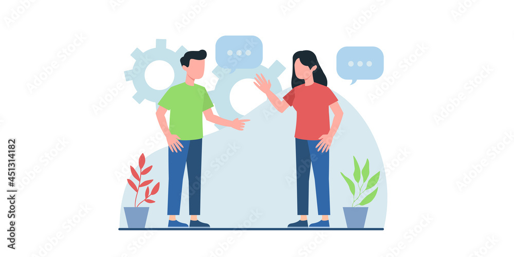 Flat design concept of meeting, business presentation, training, annual report. Vector illustration for website banner, marketing material, business presentation, online advertising. Flat design concept of meeting, business presentation, training, annual report. Vector illustration for website banner, marketing material, business presentation, online advertising.