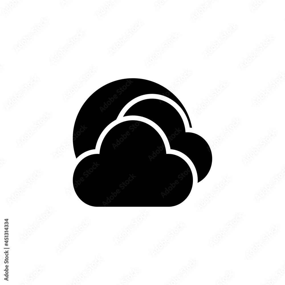 cloudy icon vector for your element design cloudy icon vector for your element design