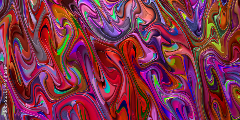 Obraz premium Abstract 3D Art Liquid Paint Background 