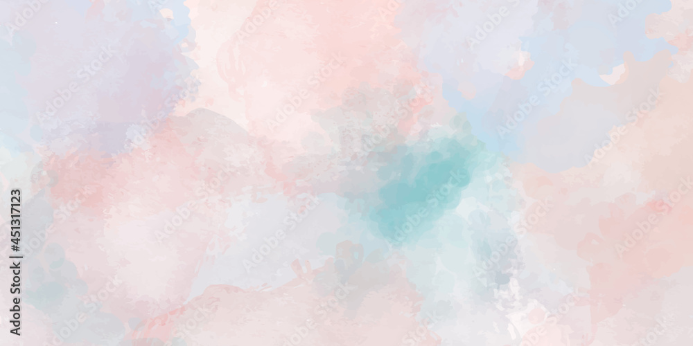 watercolor abstract background texture art digital drawing. blue pink yellow abstract watercolor smudge for background