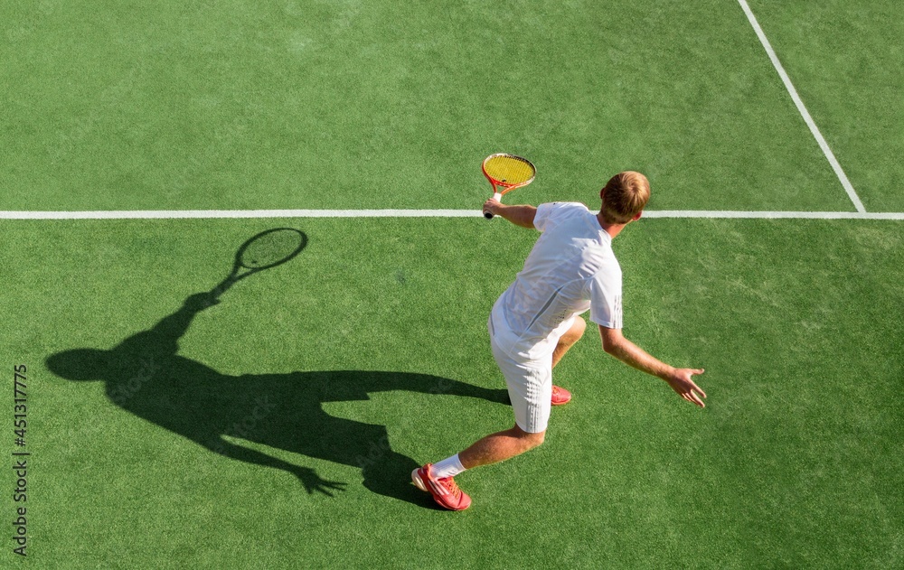 Portrait of a Male Tennis Player Playing Portrait of a Male Tennis Player Playing