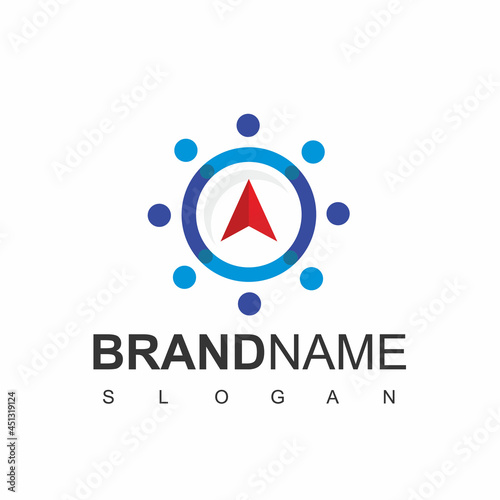 Compass Logo Design Template,Travel Guide, Navigation Logo