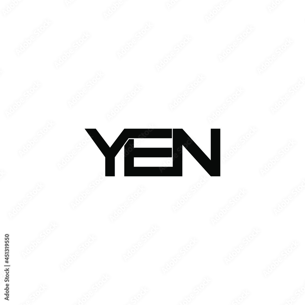 yen typography letter monogram logo design initial yen typography letter monogram logo design initial