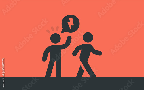 Angry icon. Anger person vector illustration.