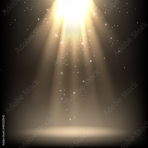 Glitter spotlights isolated