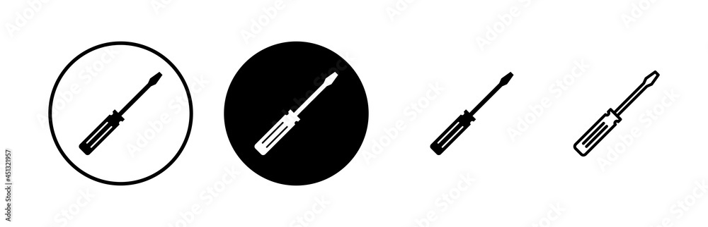 Screwdriver icons set. Screwdriver vector icon Screwdriver icons set. Screwdriver vector icon