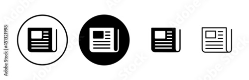 Newspaper icons set. news paper icon vector