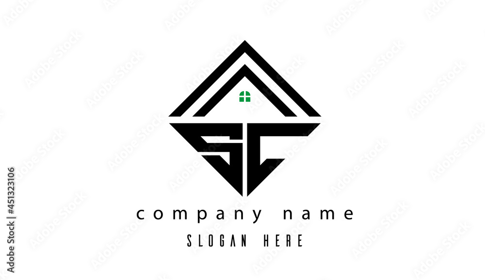 SC creative real estate latter logo SC creative real estate latter logo