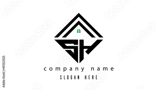 Free Download SH creative real estate latter logo - GFXLoad