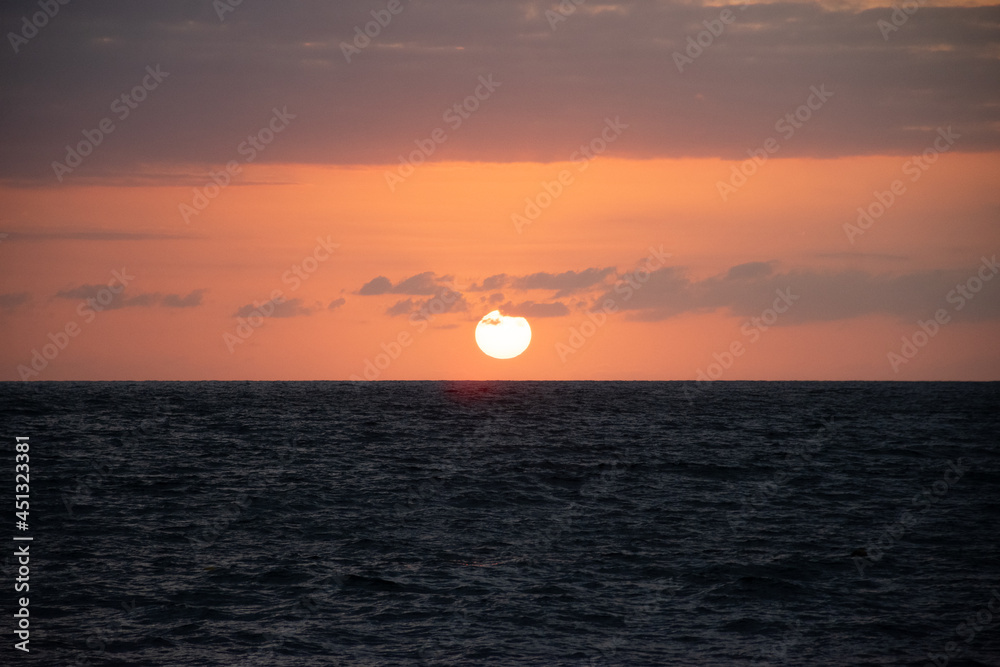 sunset over the ocean