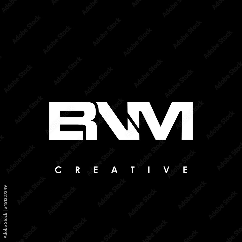 BNM Letter Initial Logo Design Template Vector Illustration