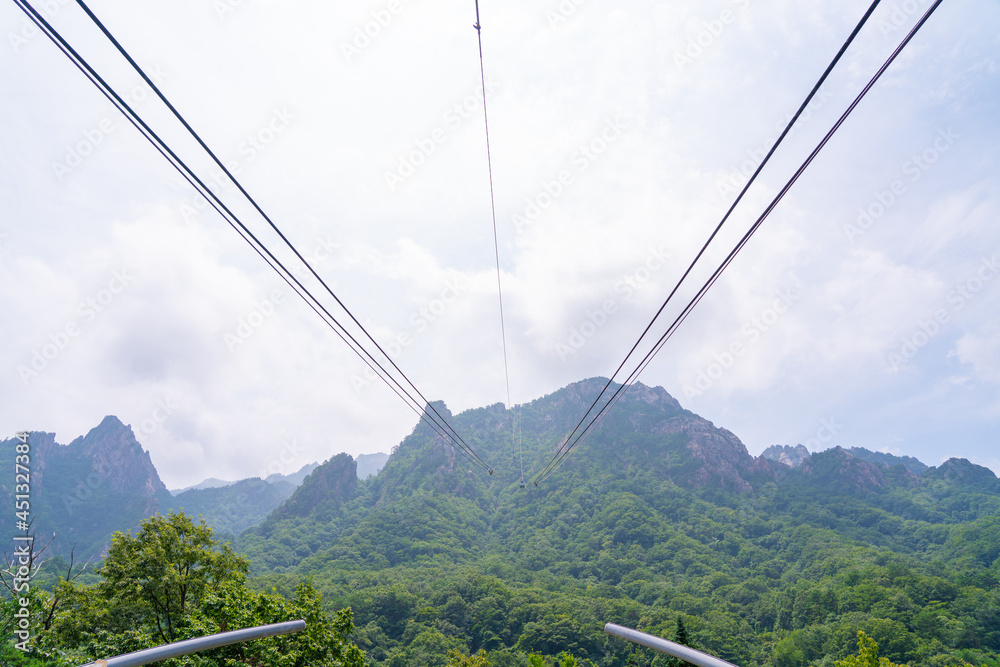 cable car in the mountains