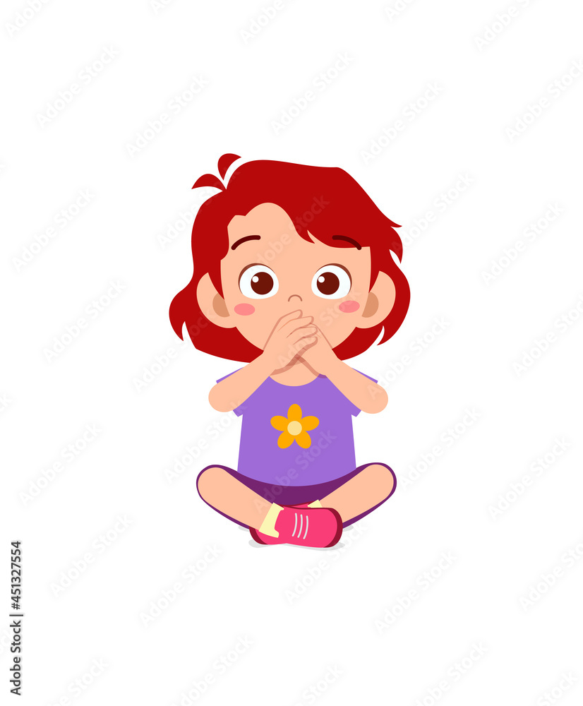 cute little boy covering mouth with hand pose cute little boy covering mouth with hand pose