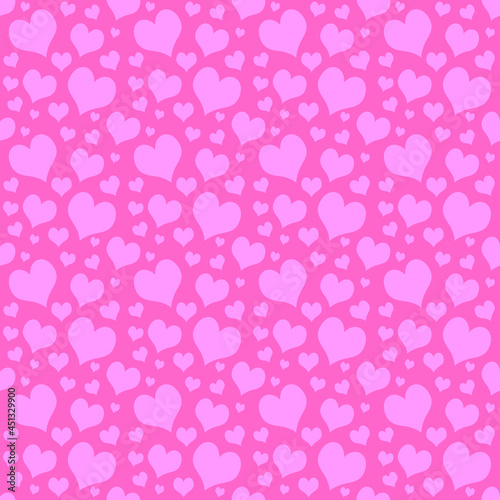 seamless pink cute heart pattern on romantic pink background