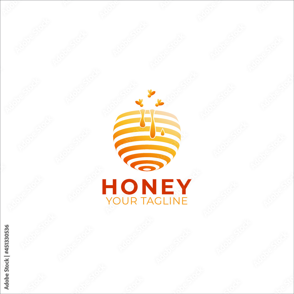 Obraz premium Honey Logo Design Template