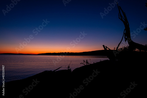 Karelian fishing on boat