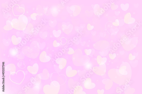Hearts. Valentine's Day abstract light pink background with hearts. Vector
