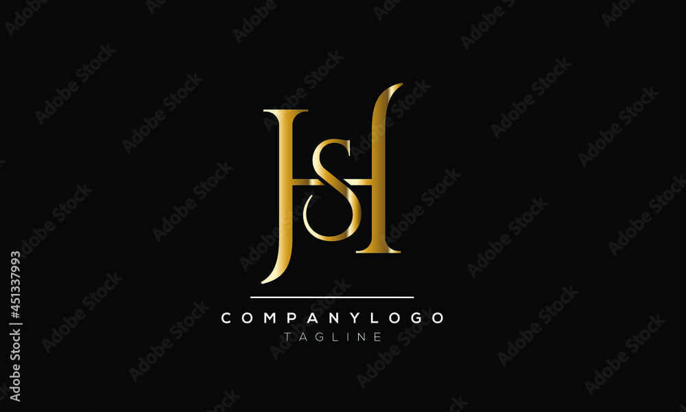 Abstract Letter Initial SH HS S Vector Logo Design Template Abstract Letter Initial SH HS S Vector Logo Design Template