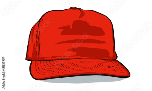 Blank Red MAGA Hat Illustration photo