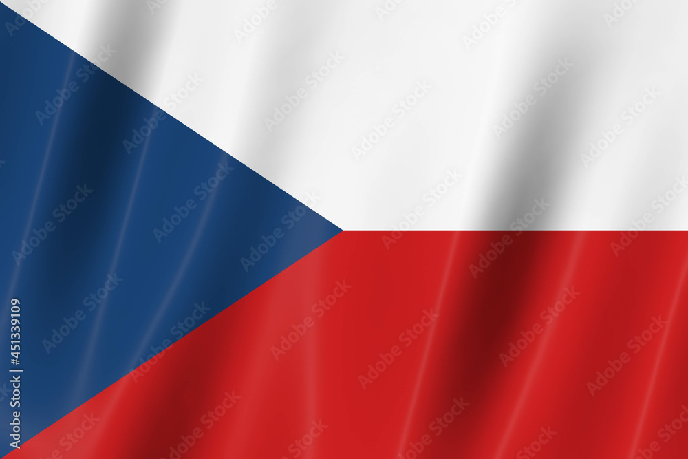 Fototapeta premium czech republic flag, 3d render,8K