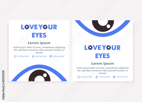 world sight day social media post template. social media post for eye health campaign