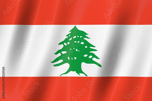 lebanon flag, 3d flag, flag, 3d render,8k