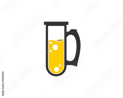 Combination glass beer with laboratory test tube